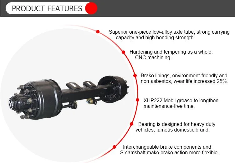 Unbraked Straight Axle for off-Road Agricultural Trailer Vehicle Truck Axle