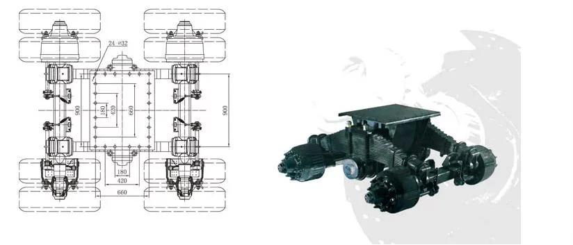 24t-32t Heavy Duty Tower of Single Point Hanging Heart Type Bogie Suspension