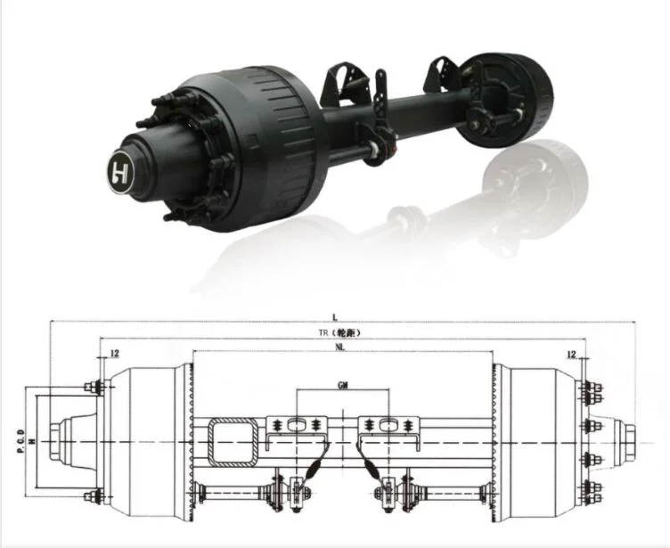 2022 Luen German Type Axle 16t 1850mm 420 220 German Axle